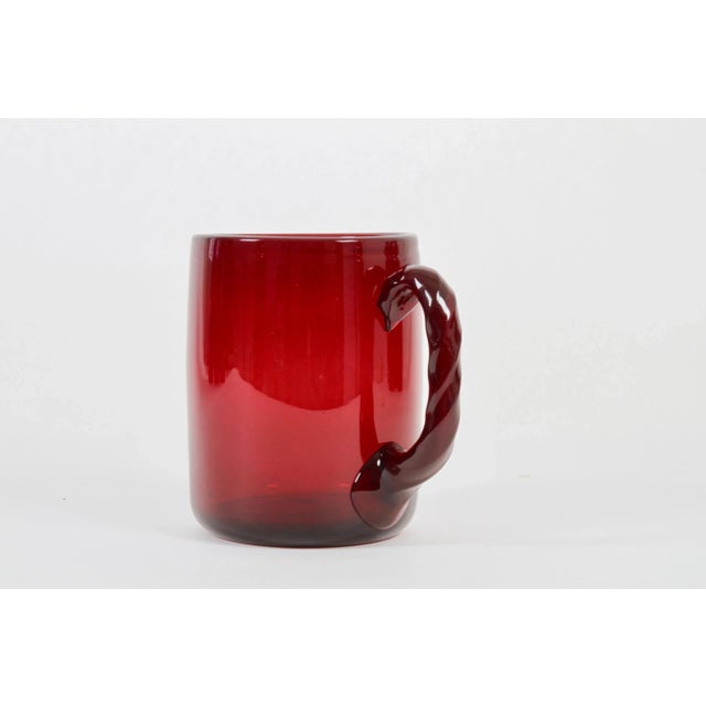 Red Swedish Red Glass Jugs by Monica Bratt for Reijmyre Glasbruk, 1950s, Set of 5 For Sale - Image 8 of 12