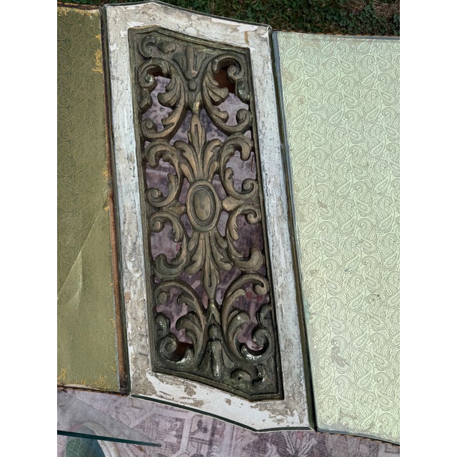 Metal Striking 1960's Italian Florentine Hollywood Regency Gold Gilt Coffee Table in the Style of Maison Jansen For Sale - Image 7 of 9