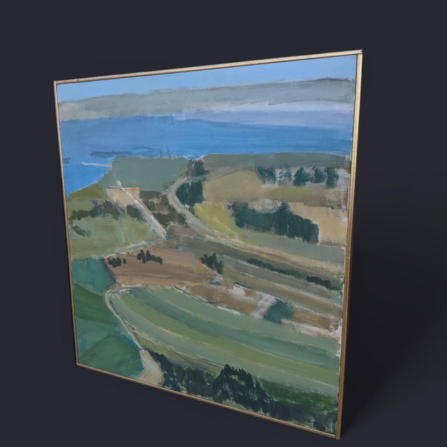 Original Abstract Landscape Painting on Canvas Framed For Sale - Image 4 of 9