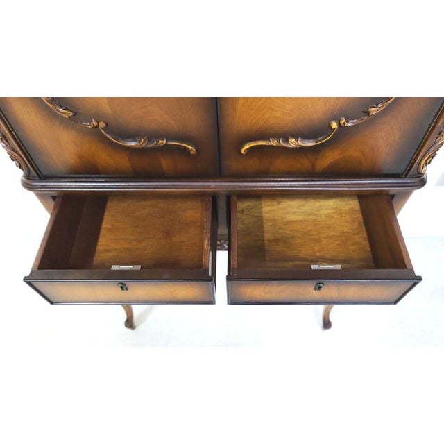 Mid 20th Century Italian Style African Yellowwood Bar Cabinet For Sale - Image 9 of 13