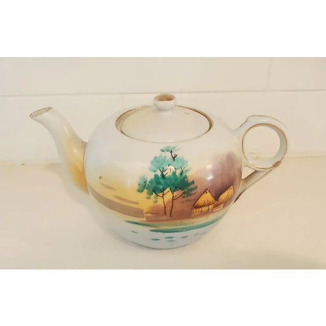 Mid 20th Century Hand-Painted Tea Pot For Sale - Image 10 of 10