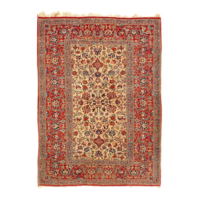 Pasargad DC Hand Knotted Antique Isfahan Rug For Sale