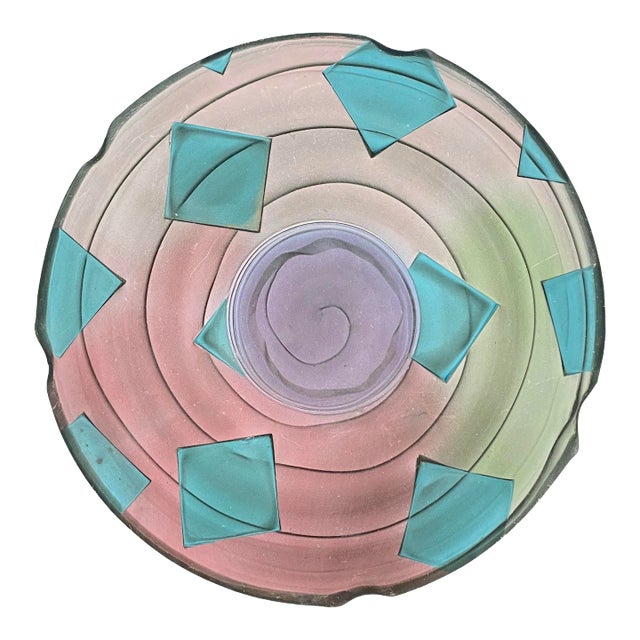 Jim Kemp (1955-2013) Pottery Postmodern Ceramic Decorative Plate For Sale