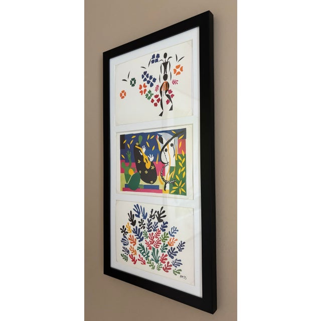 Abstract Matisse Postcard Prints Framed Matted Signed in Plate For Sale - Image 3 of 7