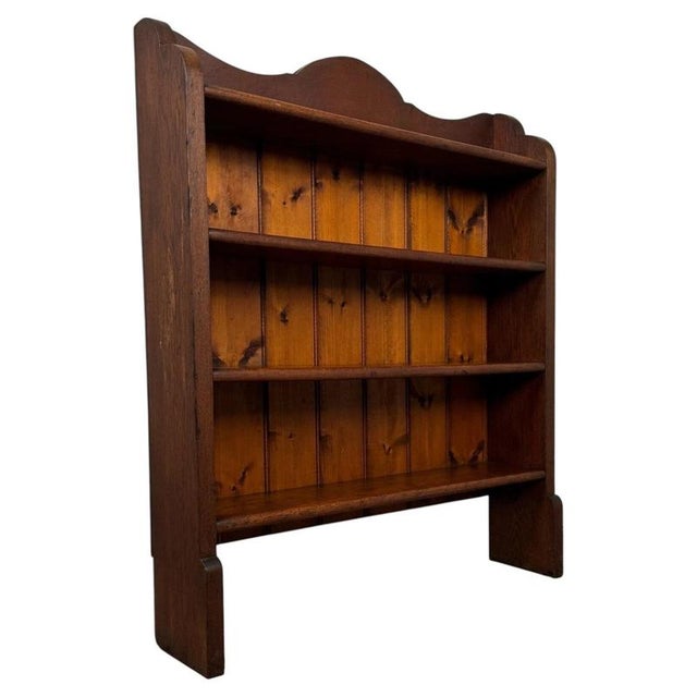 Early 20th Century Antique English Oak Open Bookcase For Sale - Image 3 of 10