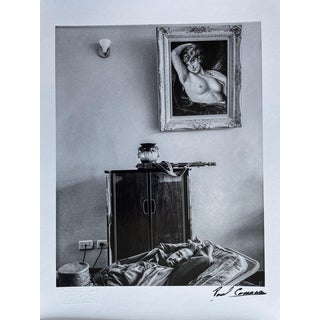 Raul Corrales, El Sueño, Portrait with Nude Painting, Signed Photograph For Sale