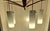 Vintage Mid-Century Danish Five-Light Ceiling Cascade Lamp with Teak Frame and White Satin Glass Shades, 1960s For Sale - Image 12 of 12