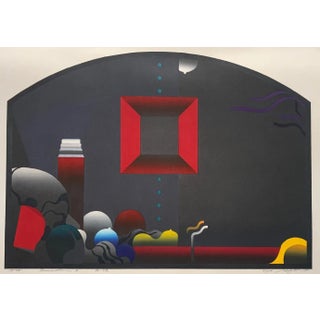 1972 "Premonition A" Abstract Color Signed Woodblock by Akira Kurosaki For Sale