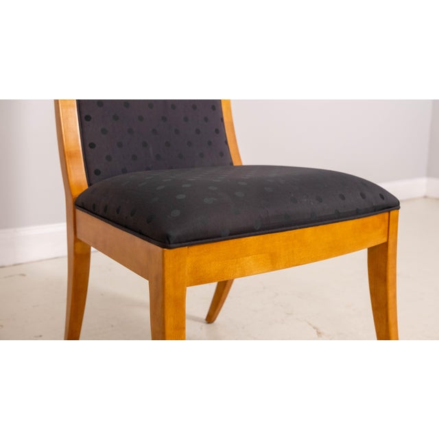 Wood Set of 8 Hickory White Biedermeier Style Dining Room Chairs For Sale - Image 7 of 18