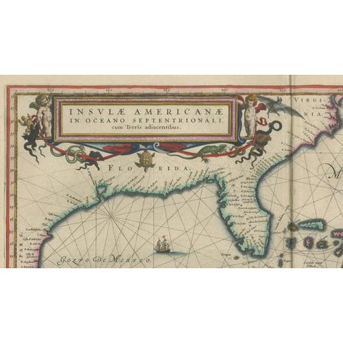 Caribbean Map from Blaeu, 1642 For Sale - Image 6 of 12