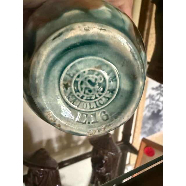 Ceramic Vintage Italian Majolica Style Floral Art Pottery Pitcher – No. 216 For Sale - Image 7 of 8