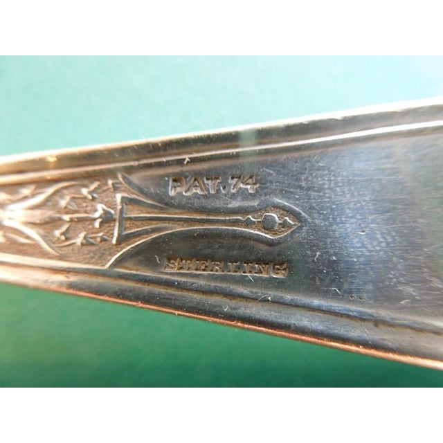 Gorham 1874 Gorham Raphael Sterling Silver 7" Oval Soup Spoon - 'W' Monogram For Sale - Image 4 of 5