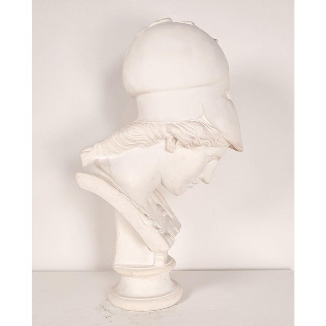 White Plaster Bust of Athena by Caproni, u.s.a. Circa 1960 For Sale - Image 8 of 9