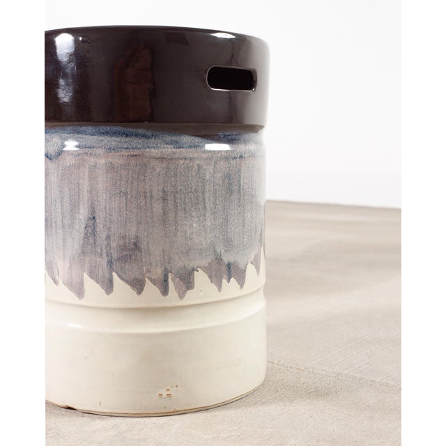 Ceramic Set of Nine Glazed Terra Cotta Ceramic Stools or Drink Tables For Sale - Image 7 of 18