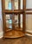 Wood 1980s Classic Oak Corner Curio Cabinet - Lighted Glass Display, 4 Glass + 2 Wood Shelves, Excellent Condition For Sale - Image 7 of 14
