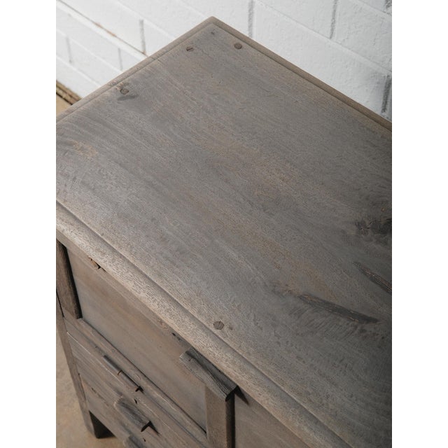 Late 20th Century Wooden Rustic Farmhouse Dresser With Hinged Storage For Sale - Image 4 of 5