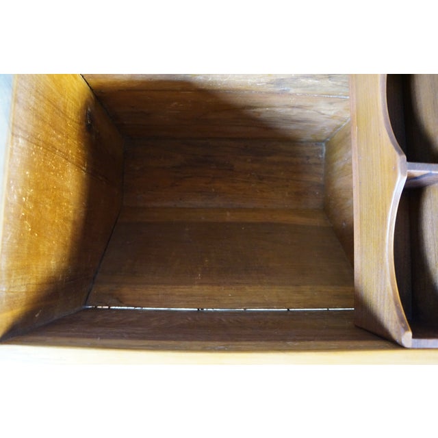 Antique Country French Rustic Walnut Dough Bin Box Petrin Cabinet Table 38" For Sale - Image 14 of 18