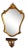 Vintage Hollywood Regency Gilt Wall Mirror With Matching Console Shelf For Sale