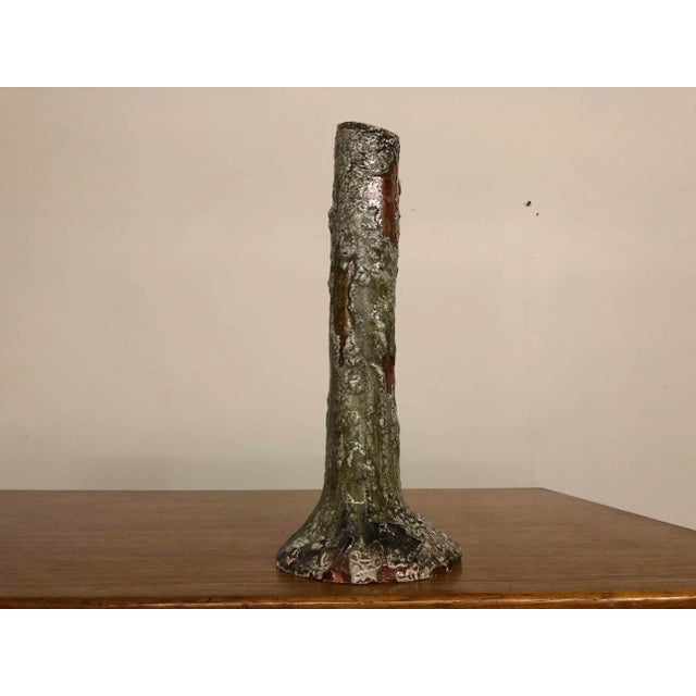 Ceramic Shino Glazed Tall Ceramic Vase For Sale - Image 7 of 13