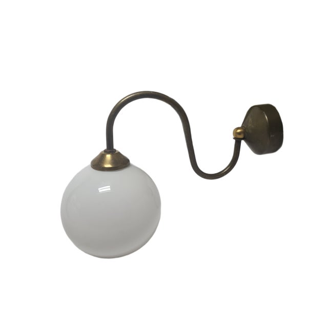 The wall lamp was produced in Poland in the 1950s. It is preserved in good condition. Up to 250V (Europe/UK Standard).The...