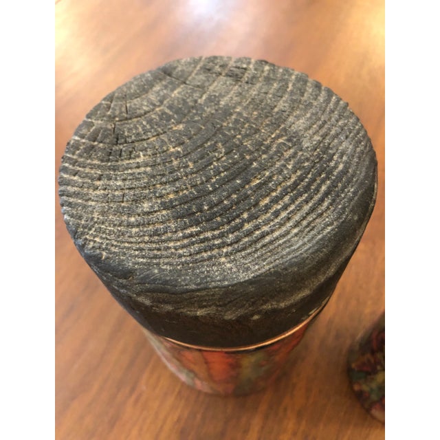 Artisan Hand Made Copper Glazed Cannisters Vessels -Set of 3 For Sale - Image 9 of 12