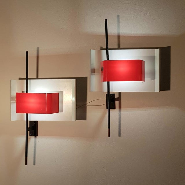 Mod. 2020 Wall Lights by Bruno Gatta for Stilnovo, 1955, Set of 2 For Sale - Image 11 of 16