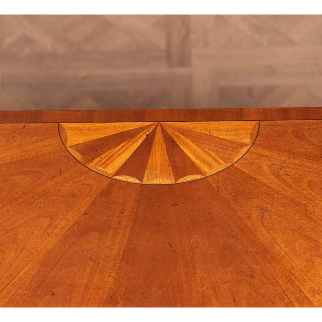 Baker Furniture Company 1990s Baker Inlaid Mahogany Console Table For Sale - Image 4 of 12