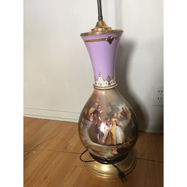 Antique Porcelain Victorian Lamps a Pair Chairish