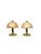 Hollywood Regency Brass and Relief Glass Mushroom Table Lamps from Peill & Putzler, 1970s, Set of 2 For Sale - Image 3 of 12
