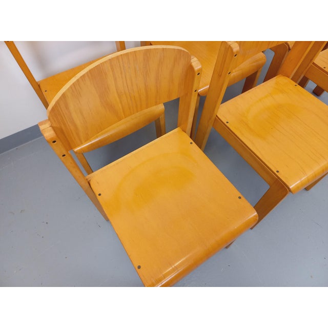 Vintage Beechwood Chairs, 1970s, Set of 6 For Sale - Image 13 of 18