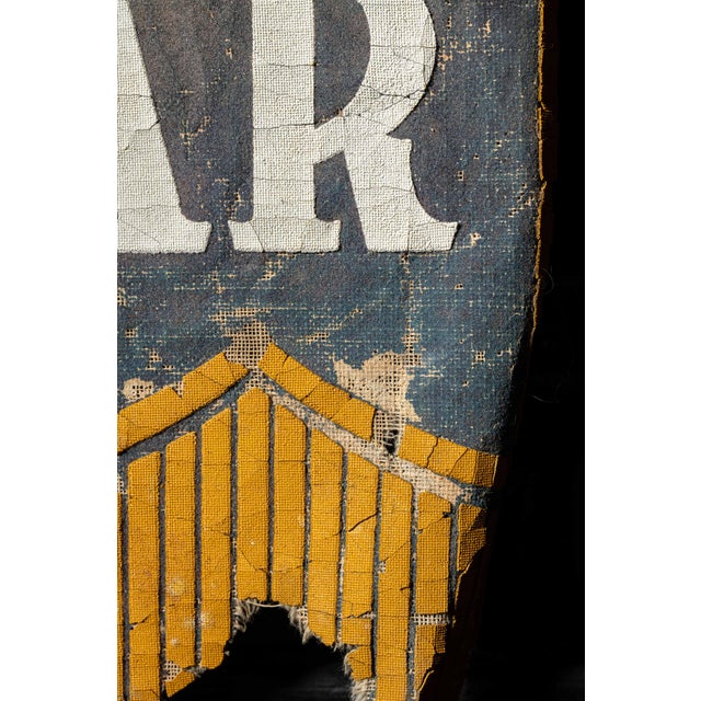 Early 20th Century Tobacco Girl Cloth Advertising Banner For Sale - Image 10 of 10