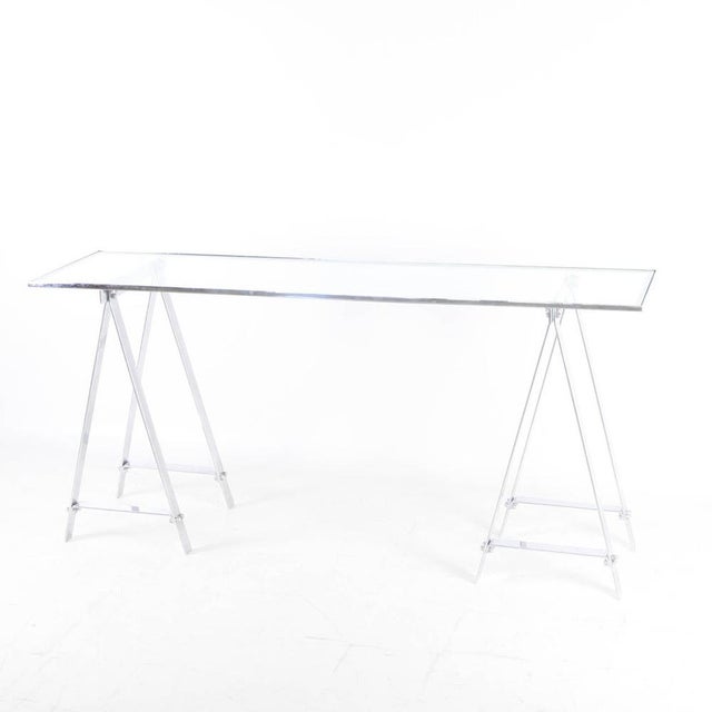 Stainless Steel Console Table, 1970s For Sale - Image 13 of 13