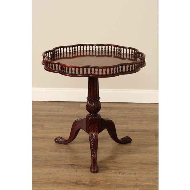 Chippendale Wellington Hall Carved Mahogany Tea Table For Sale - Image 3 of 12