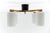Mid-Century Modern 4-armed brass and glass lamp, 1950s Italy The usual slight signs of wear and a beautiful patina. The...