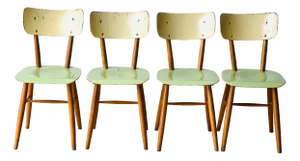 Bistro Chairs from Ton, 1960, Set of 4