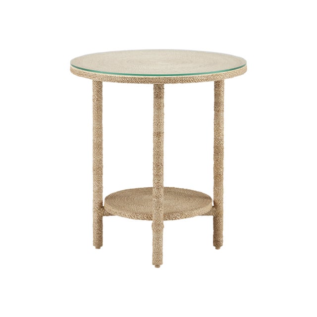 Currey & Company Currey & Company Limay Rope Accent Table For Sale - Image 4 of 4