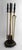 Gorgeous Vintage Brass & Marble Handle Fireplace Tool Set with Star
