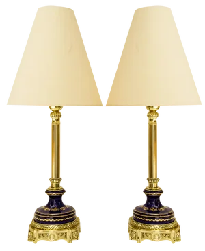 Large Historistic Table Lamp, Vienna, 1890s, Set of 2