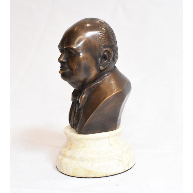Bronze Winston Churchill Bust For Sale - Image 6 of 8