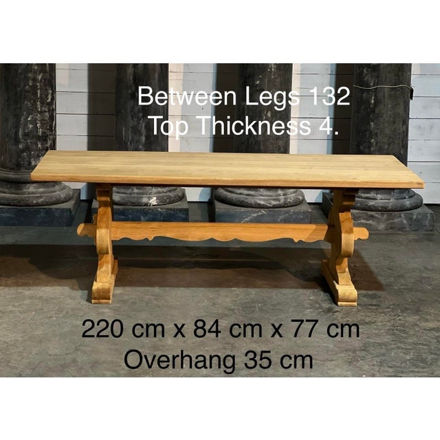 A good quality French Solid Oak Farmhouse Dining Table. Dating to the early 1900s and of good quality construction. It...
