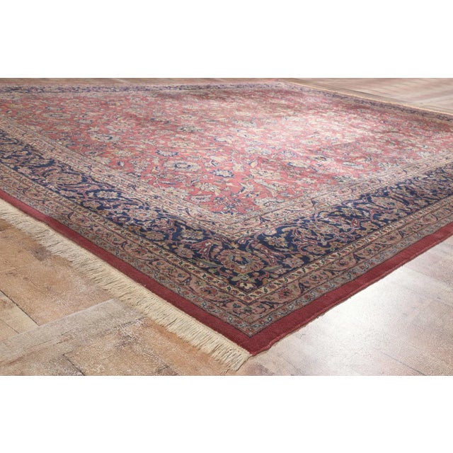 Textile Mid 20th Century Vintage Indian Tabriz Rug, 09'10 X 13'01 For Sale - Image 7 of 10
