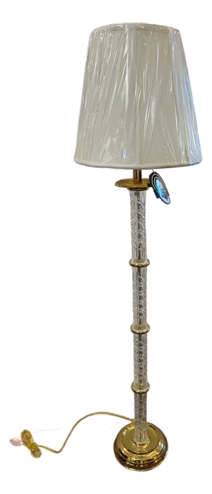 Waterford Crystal Floor Lamp With Brass Details