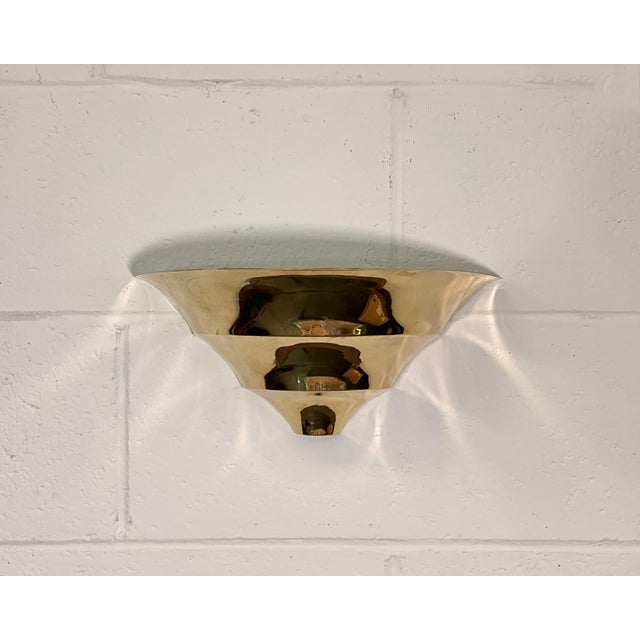 Mid-Century Modern Brass Wall Lamps, 1970s, Set of 6 For Sale - Image 3 of 10