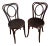 Antique Embossed Fischel Bentwood Bistro Chairs, Early 1900s — Pair For Sale
