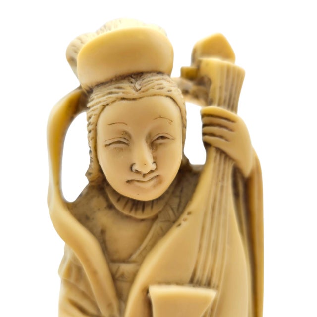 Action-Lobeco Italian Resin Figurine Pair, Asian Man and Woman, 7-Inch For Sale - Image 11 of 14