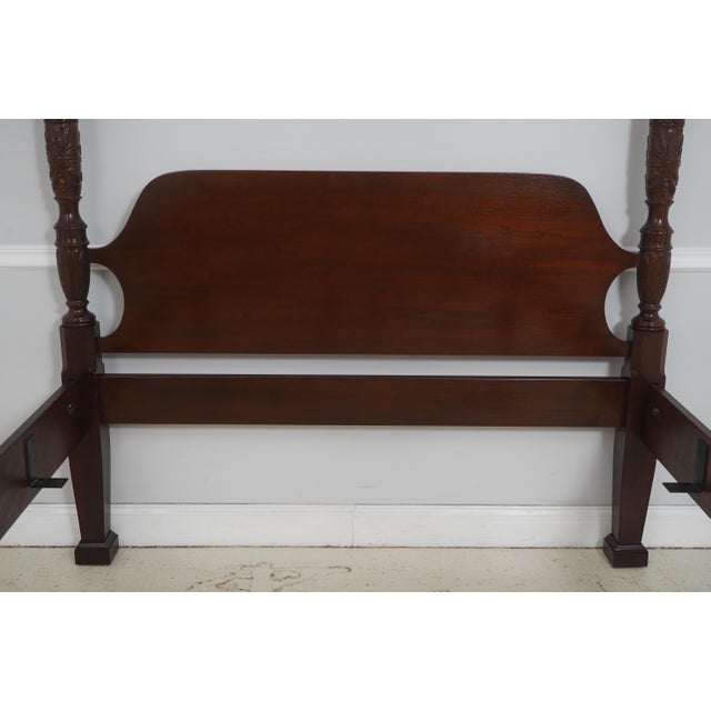 Traditional Drexel Queen Size Mahogany Poster Bed 18th Century Collection For Sale - Image 3 of 17