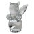 Late 20th Century Daum France Art Crystal Sculpture Squirrel Figurine For Sale