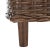 Wood Rattan Barrel Chair in Brown & White For Sale - Image 7 of 11