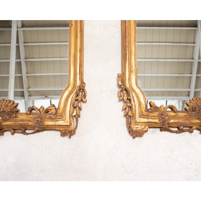 Pair of 19th C. French Louis XVI Style Giltwood Mirrors 4.6 Ft For Sale - Image 17 of 18