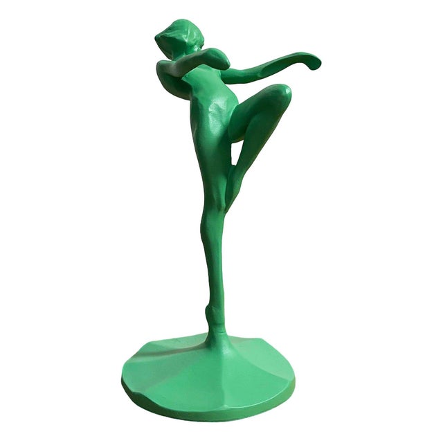 A pair of vintage Art Deco mixed media ashtray figurines by Frankart and German American sculptor Arthur von Frankenberg...